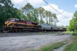 KCSM 4753 pulls a grain train west on the Houston Sub 